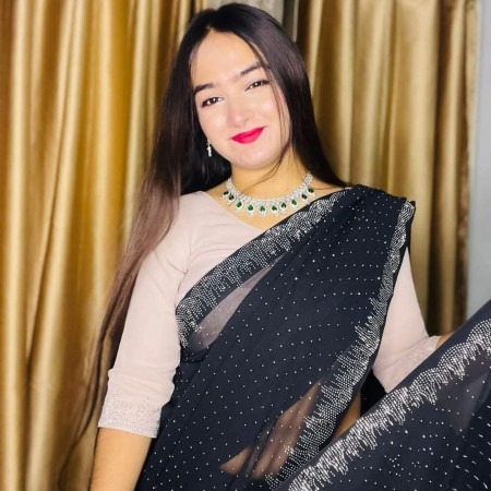 Stone work  Weightless Jorjet Party Saree Black Colour