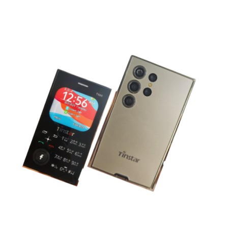 Tinstar T666 Mini Card Phone Dual Sim Golden
