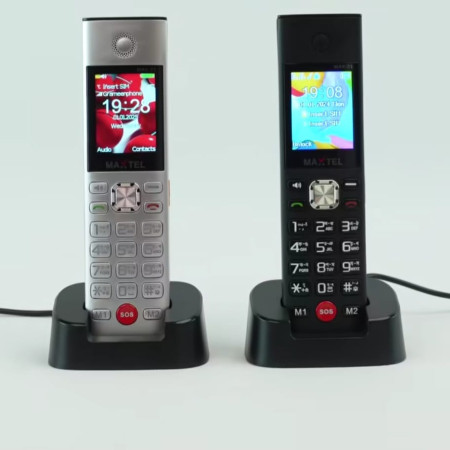 Maxtel Max-21 Ultra Cordless Button Mobile (Silver)