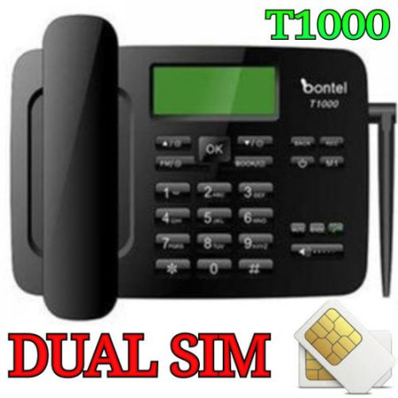 Bontel T1000 Dual Sim Land Phone Auto Call Record With Warranty