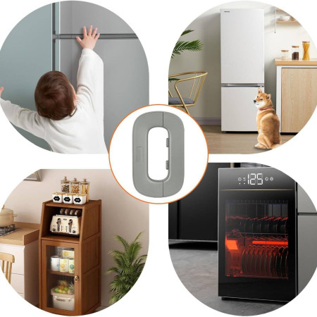 2 pes French Door Refrigerator Child Safety Lock